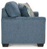 Cashton Blue Queen Sofa Sleeper and Loveseat from Ashley - Luna Furniture