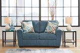 Cashton Blue Queen Sofa Sleeper and Loveseat from Ashley - Luna Furniture