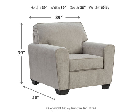 Cashton Sofa, Loveseat, Chair and Ottoman in Ice from Ashley - Luna Furniture