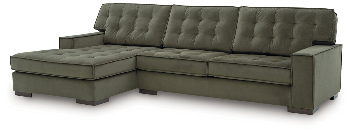 Caspian-Town Olive 2-Piece LAF Chaise Sectional from Ashley - Luna Furniture