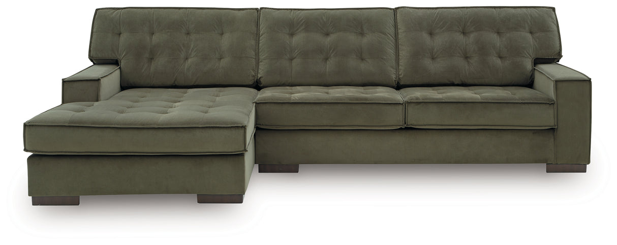 Caspian-Town Olive 2-Piece LAF Chaise Sectional from Ashley - Luna Furniture