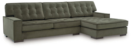Caspian-Town Olive 2-Piece RAF Chaise Sectional from Ashley - Luna Furniture