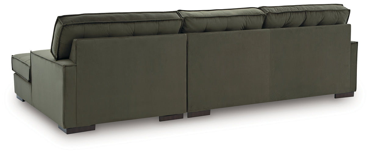 Caspian-Town Olive 2-Piece RAF Chaise Sectional from Ashley - Luna Furniture