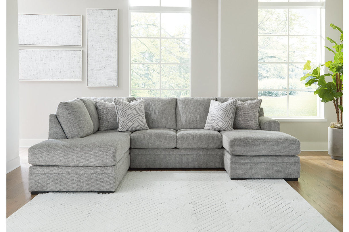 Casselbury Cement 2-Piece LAF Chaise Sectional from Ashley - Luna Furniture