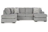 Casselbury Cement 2-Piece LAF Chaise Sectional from Ashley - Luna Furniture