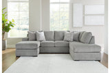 Casselbury Cement 2-Piece RAF Chaise Sectional from Ashley Furniture - Luna Furniture