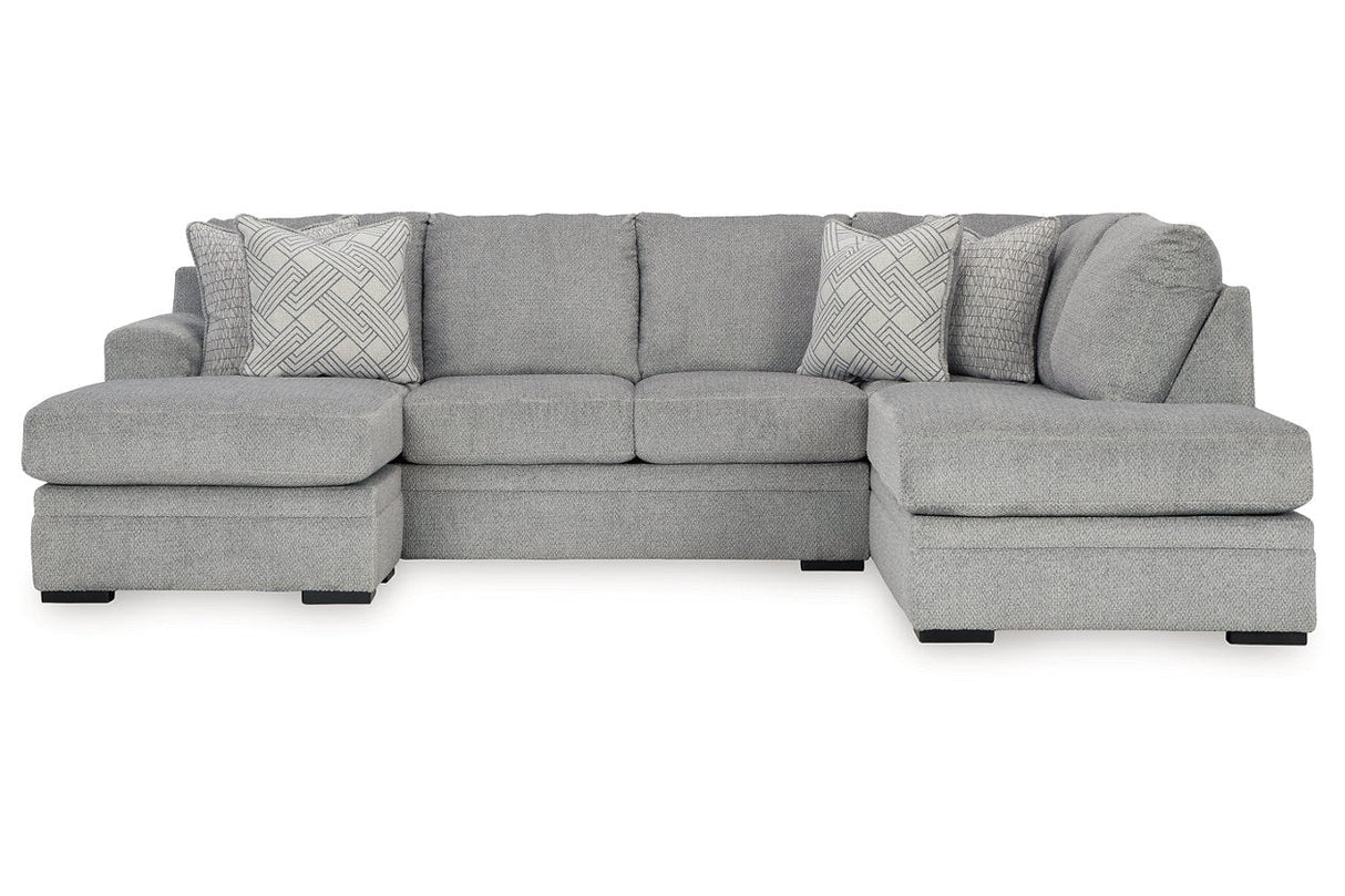 Casselbury Cement 2-Piece RAF Chaise Sectional from Ashley Furniture - Luna Furniture