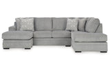 Casselbury Cement 2-Piece RAF Chaise Sectional from Ashley Furniture - Luna Furniture