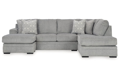 Casselbury Cement 2-Piece RAF Chaise Sectional from Ashley - Luna Furniture