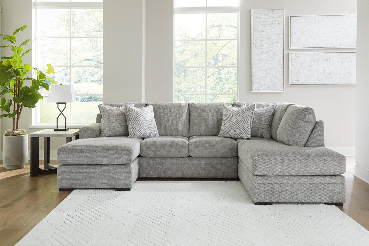 Casselbury Cement 2-Piece RAF Chaise Sectional from Ashley Furniture - Luna Furniture