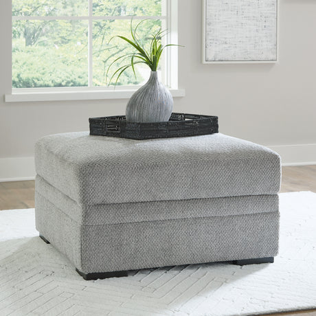 Casselbury Cement 2-Piece Sectional with Ottoman from Ashley - Luna Furniture