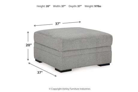 Casselbury Cement Oversized Swivel Chair and Ottoman from Ashley - Luna Furniture