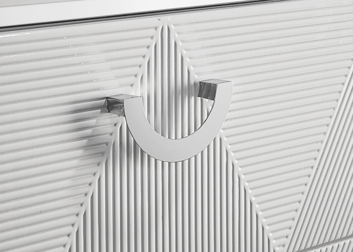 Cassia White High Gloss 6-Drawer Bedroom Dresser from Coaster - Luna Furniture