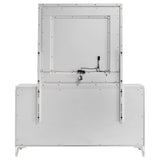 Cassia White High Gloss 6-Drawer Dresser with Mirror from Coaster - Luna Furniture