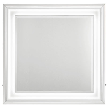 Cassia White High Gloss Dresser Mirror from Coaster - Luna Furniture