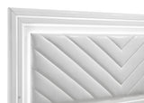 Cassia White High Gloss Queen LED Panel Bed from Coaster - Luna Furniture
