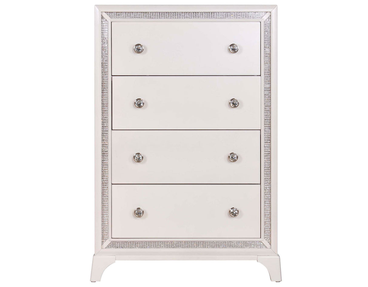 Cassie Illuminating Pearl Bedroom Set from Steve Silver - Luna Furniture