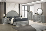 Cassiopeia Metallic Gray Arch Glam Queen Bed from Furniture of America - Luna Furniture
