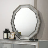 Cassiopeia Metallic Gray Decagon Mirror (Mirror Only) from Furniture of America - Luna Furniture