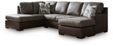 Castille Way Fossil 2-Piece RAF Sleeper Sectional with Chaise from Ashley Furniture - Luna Furniture