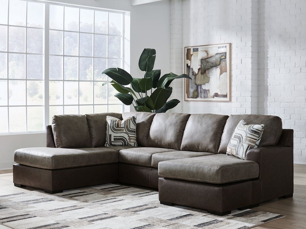 Castille Way Fossil 2-Piece RAF Sleeper Sectional with Chaise from Ashley Furniture - Luna Furniture