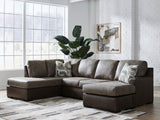 Castille Way Fossil 2-Piece RAF Sleeper Sectional with Chaise from Ashley Furniture - Luna Furniture