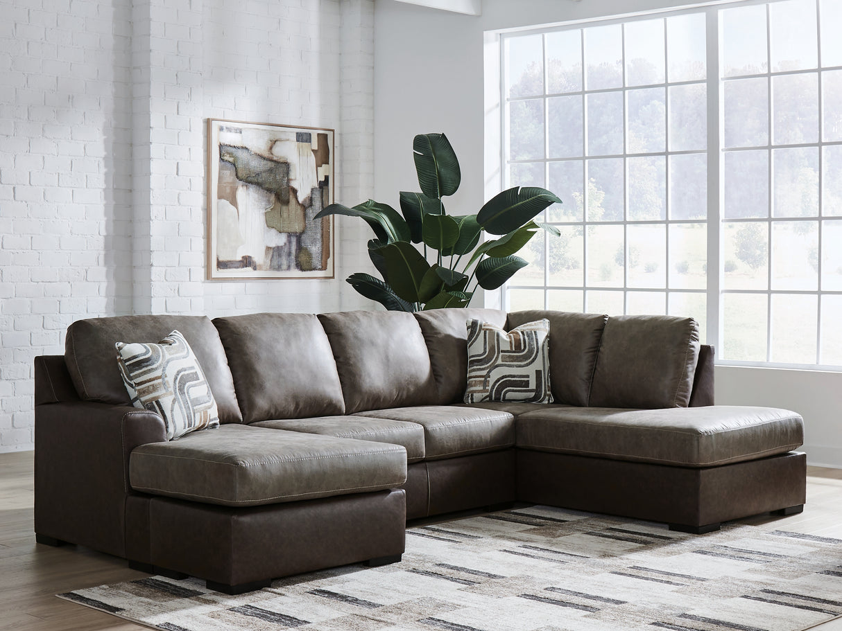 Castille Way Fossil 2-Piece Sectional with RAF Sofa Chaise from Ashley Furniture - Luna Furniture