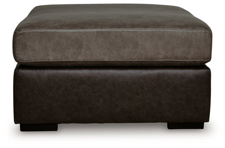 Castille Way Fossil Oversized Accent Ottoman from Ashley - Luna Furniture