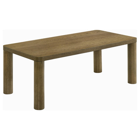 Castlewood Brown Oak 2-Piece Cocktail Coffee Table Set from Coaster - Luna Furniture