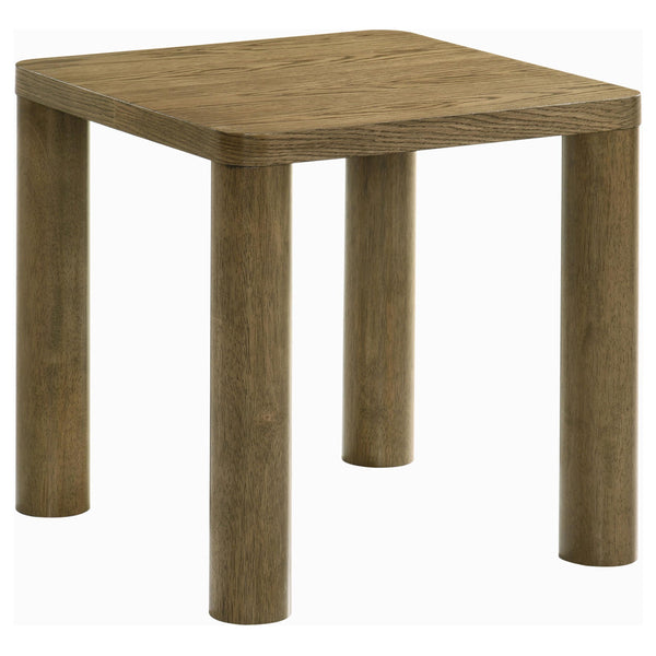 Castlewood Brown Oak Engineered Wood Accent Side End Table