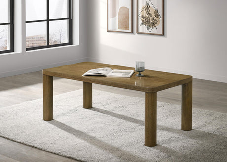 Castlewood Brown Oak Engineered Wood Cocktail Coffee Table from Coaster - Luna Furniture