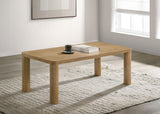 Castlewood Light Oak Engineered Wood Cocktail Coffee Table from Coaster - Luna Furniture