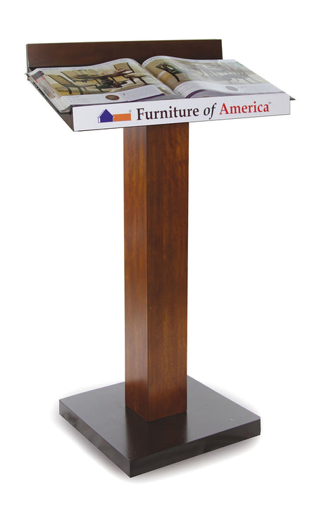 Catalia Dark Oak/Espresso Book Stand from Furniture of America - Luna Furniture