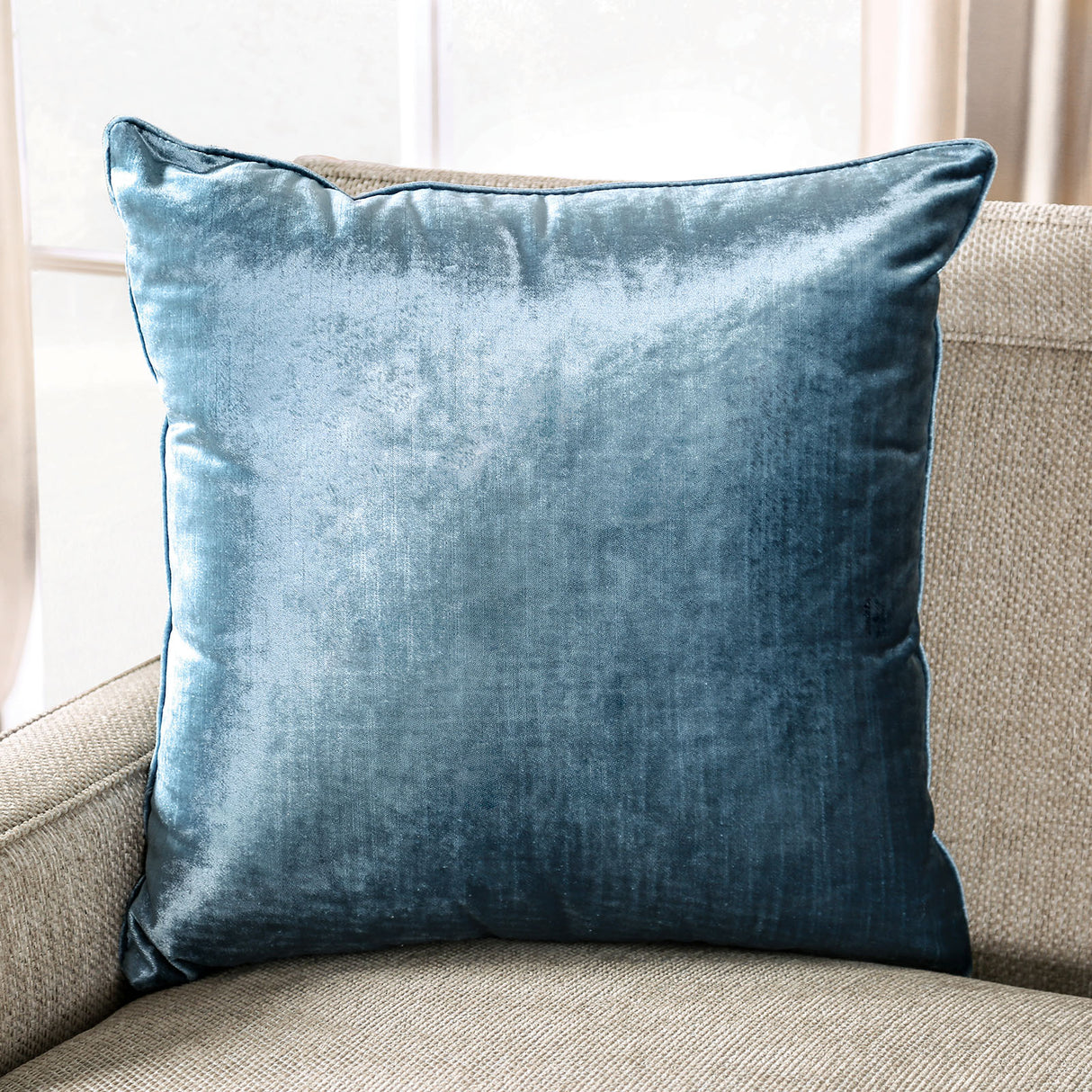 Catarina Beige/Teal Loveseat from Furniture of America - Luna Furniture