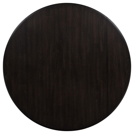 Catley Dark Coffee 5-Piece Round Drop Leaf Dining Set from Coaster - Luna Furniture