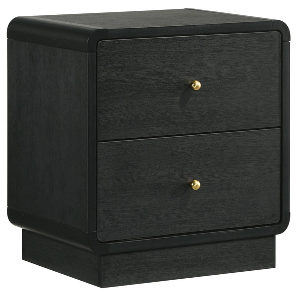 Cavelle Black 2-Drawer Nightstand