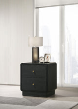Cavelle Black 2-Drawer Nightstand from Coaster - Luna Furniture