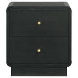 Cavelle Black 2-Drawer Nightstand from Coaster - Luna Furniture