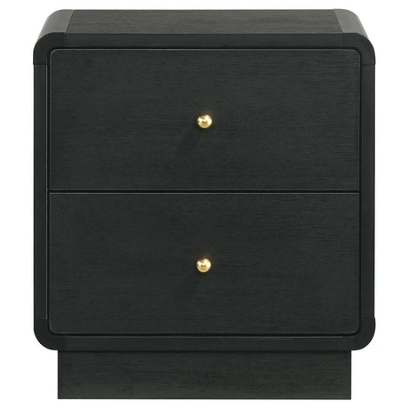 Cavelle Black 2-Drawer Nightstand from Coaster - Luna Furniture