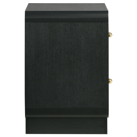 Cavelle Black 2-Drawer Nightstand from Coaster - Luna Furniture