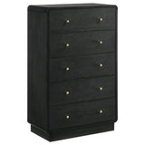 Cavelle Black 5-Drawer Chest from Coaster - Luna Furniture