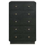 Cavelle Black 5-Drawer Chest from Coaster - Luna Furniture