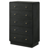 Cavelle Black 5-Drawer Chest from Coaster - Luna Furniture