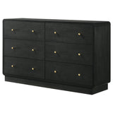 Cavelle Black 6-Drawer Dresser Cabinet from Coaster - Luna Furniture