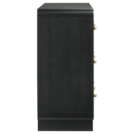 Cavelle Black 6-Drawer Dresser Cabinet from Coaster - Luna Furniture