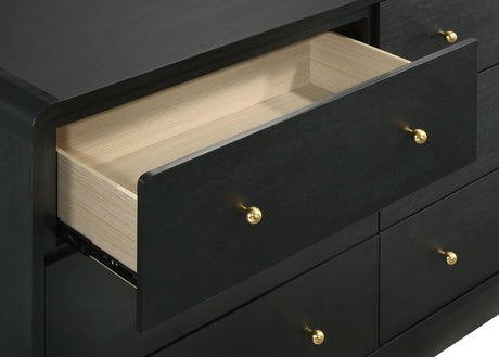 Cavelle Black 6-Drawer Dresser Cabinet from Coaster - Luna Furniture