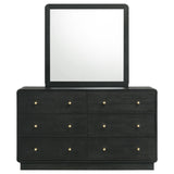 Cavelle Black 6-Drawer Dresser and Mirror from Coaster - Luna Furniture