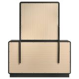 Cavelle Black 6-Drawer Dresser and Mirror from Coaster - Luna Furniture