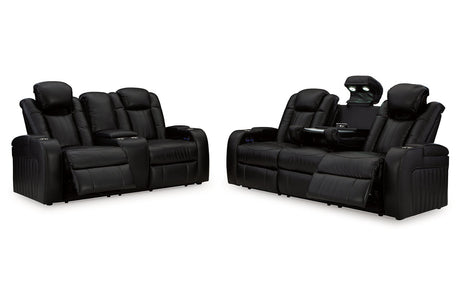 Caveman Den Midnight Power Reclining Living Room Set from Ashley - Luna Furniture