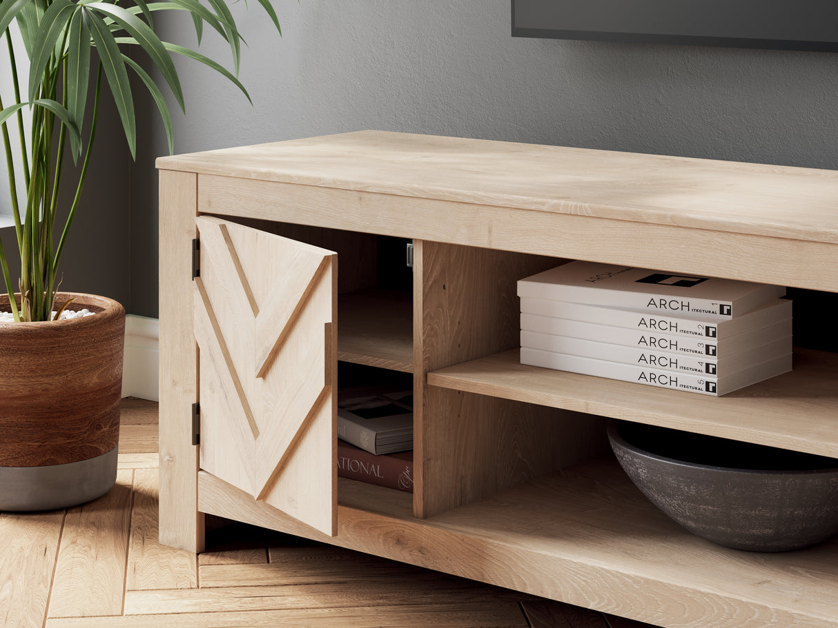 Cayboni Tan 71" TV Stand from Ashley - Luna Furniture